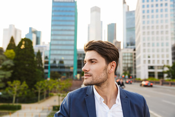 Handsome young businessman smartly dressed