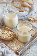 Vegan oat milk, non dairy alternative milk