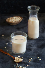 Vegan oat milk, non dairy alternative milk