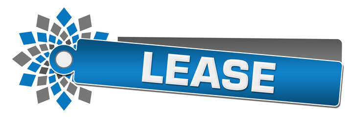 Lease Blue Grey Circular Label 