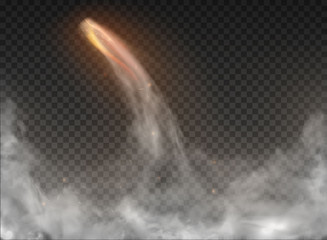 Fototapeta na wymiar Space Shuttle Smoke isolated on transparent background