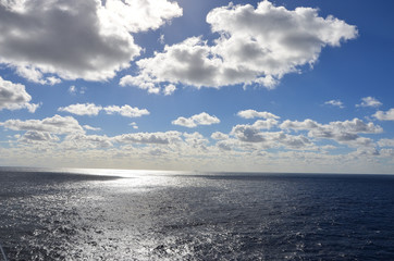 Blue sky with white clouds