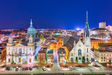 Obraz premium Harrisburg, Pennsylvania, USA at Night