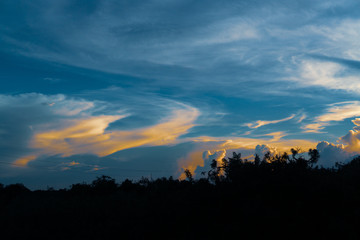 sunset in the mountains