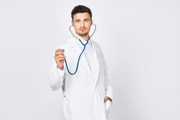 portrait of a young doctor with stethoscope