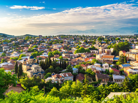 Morning cityscape of Kutaisi city in Georgia