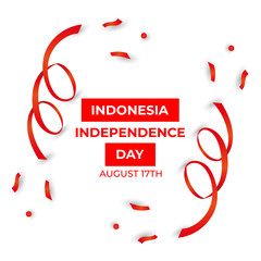Happy Republic of Indonesia Independence Day Vector Design Template Illustration