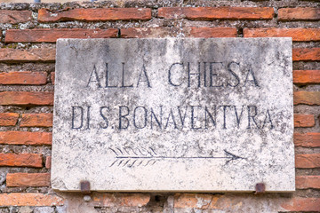 Chiesa San Bonaventura al Palatino in Rome