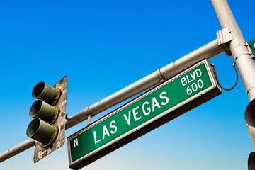 street sign Las Vegas Boulevard in Las Vegas