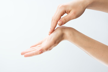 Female hands  clean skin