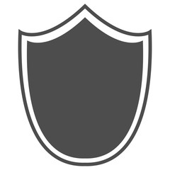 Fill-colored shield. Vector icon.