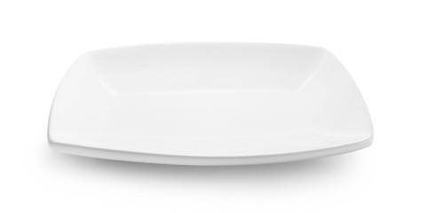 white plate isolated on white background