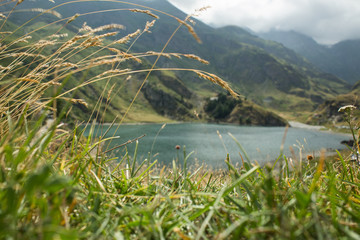 Landscape with alps, ountain lake in Italy