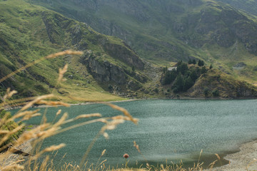 Landscape with alps, ountain lake in Italy