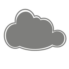 Dark cloud on a white background. Vector icon.