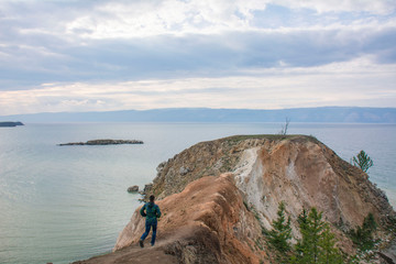 Fototapeta na wymiar Lake Baikal Olkhon island in the summer