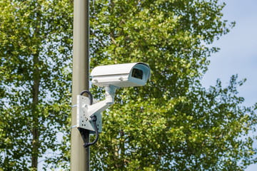 CCTV camera on the post