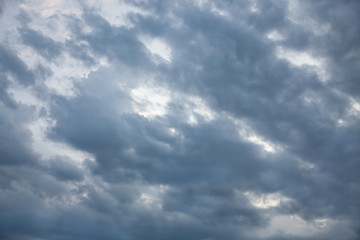 Dramatic clouds on the sky