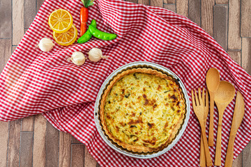 delicious scallops and vegetables pie