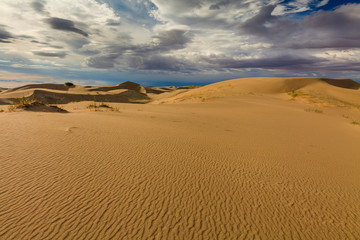 Beautiful views of the Gobi desert. Mongolia.