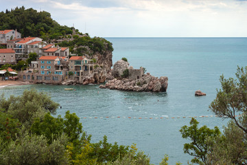 near sveti stefan island in adriatic sea montenegro