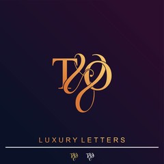 T & O TO logo initial vector mark. Initial letter T & O TO luxury art vector mark logo.