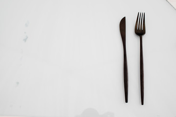black forks and knife mock up