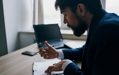 businessman working on computer in an office