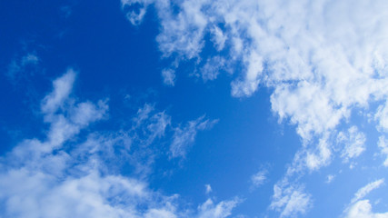 blue sky and white clouds. clouds against blue sky background