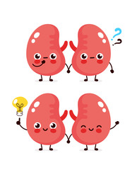 Cute kidneys with question mark
