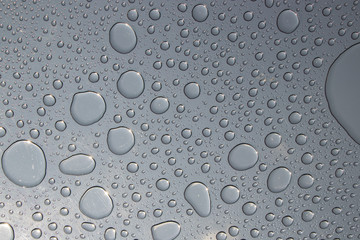 water drops on blue background