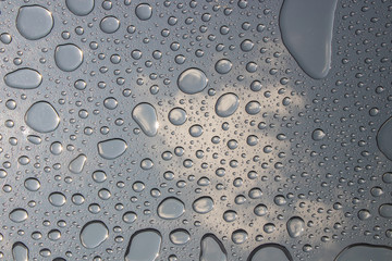 drops of water on glass
