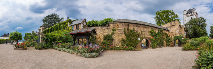  Panoramic picture of Eltville castle in Germany