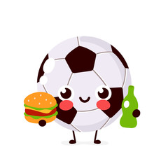 Cute happy smiling Football ball
