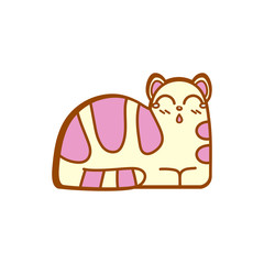 Pastel line cat