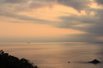 南伊豆　ユウスゲ公園からの夕陽