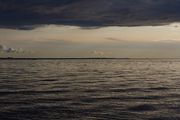 sea view with thunderstorm clouds