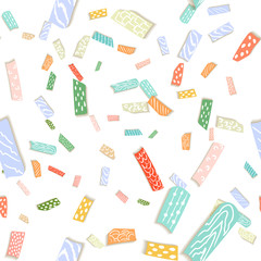 Cut paper craft pattern in origami style. Fashion and style. Can use any purpose summer poster. Paper cutout vector illustration. Fabric texture. Gift paper. 3d vector. Design element.