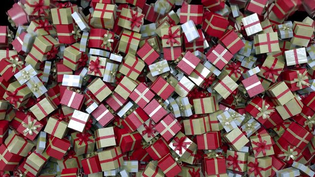 Transition avec canal Alpha . Pluie de Cadeaux de No&euml;l