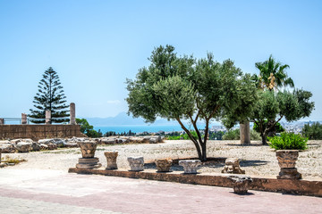Carthage Museum and sea view. Tunisia.