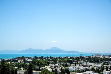 View of the city of Carthage from the museum. Tunisia.
