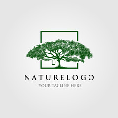 Obraz premium trees with children's swings logo designss