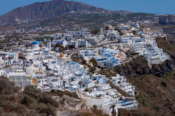 Obraz premium aerial view of santorini greece