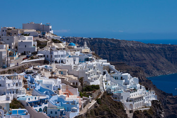aerial view of santorini greece