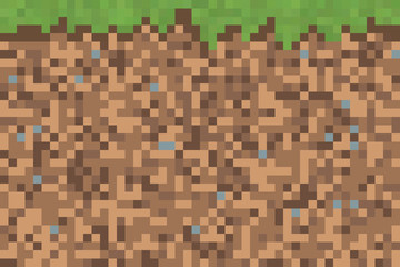 8 bit ground with grass
