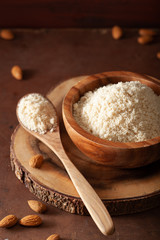 almond flour. healthy ingredient for keto paleo gluten-free diet