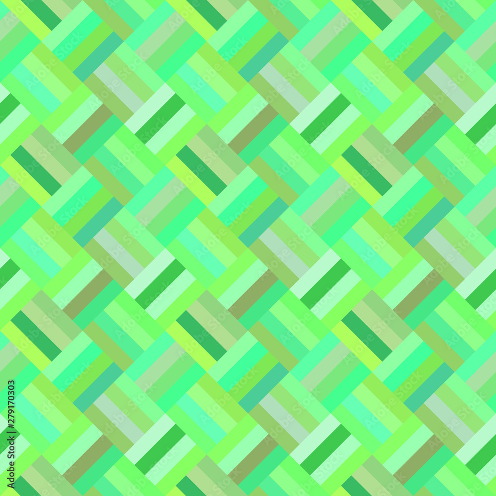 Poster green seamless diagonal rectangle pattern - vector mosaic background design