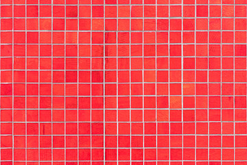 High resolution picture of red square mosaic tiles