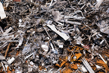 Scrap metal in a huge heap
