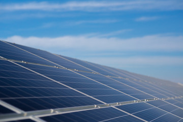 solar panel on sky background